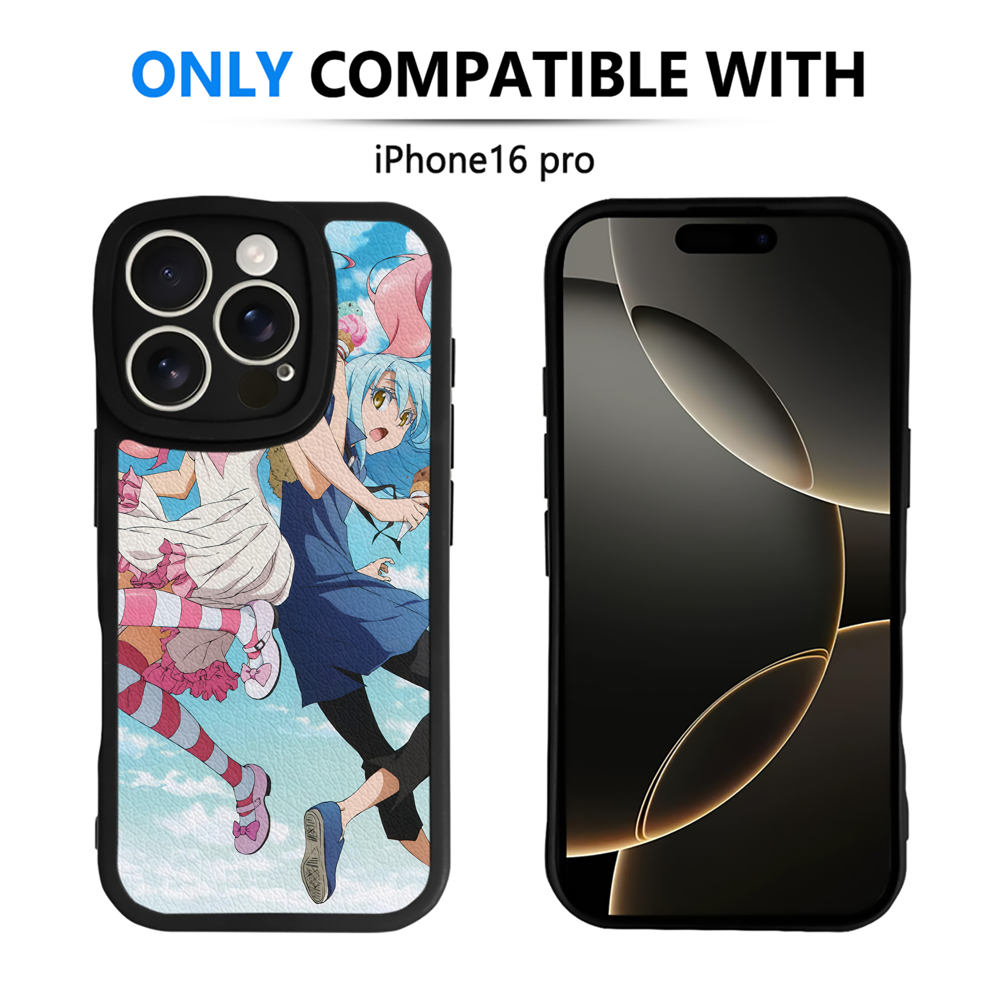（画像用） 転スラ Regarding Reincarnated to Slime 【iPhone 16シリーズ対応】シリコンスマホケース（レザー調） 材質：シリコン